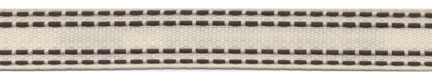 <font color="red">IN STOCK</font><br>3/4" Poly Dual Saddle Stitch-Ivory/Charcoal