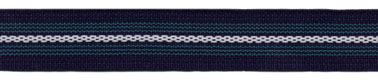 <font color="red">IN STOCK</font><br>13/16" Poly Chain Stitch Tape-White/Navy