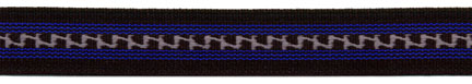 <font color="red">IN STOCK</font><br>13/16" Poly Zip Stitch Tape-Black/Royal/Grey