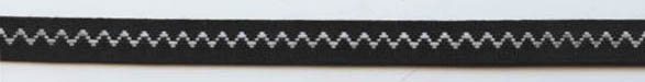 <font color="red">IN STOCK</font><br>3/8" Poly Zig Zag Stitch-Black/White