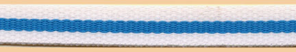 <font color="red">IN STOCK</font><br>3/8" Poly Heavy Twill 3 Stripe-White/Copen/White