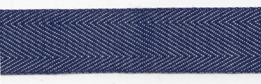 <font color="red">IN STOCK<br>MADE IN USA</font><br>1" Poly Twill Tape-Blue Denim