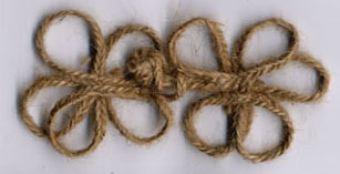 <font color="red">IN STOCK</font><br>2" x 3" Frog Closure-Jute