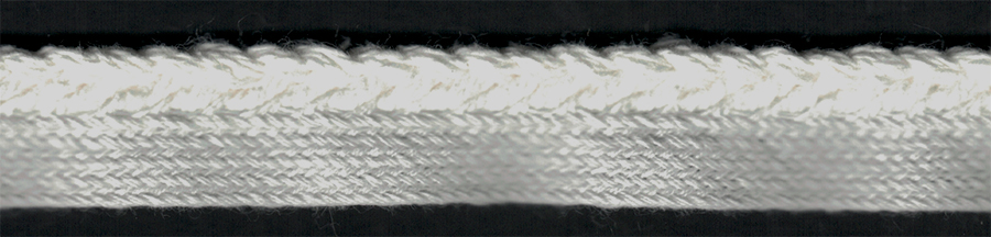 <font color="red">IN STOCK<br>MADE IN USA</font><br>3/8" Cotton Twist Cordedge/Piping-White