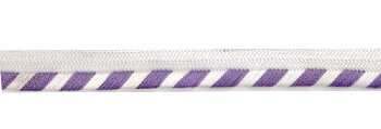 <font color="red">IN STOCK</font><br>Poly Satin Cordedge-Wht-Lavendar-Wht