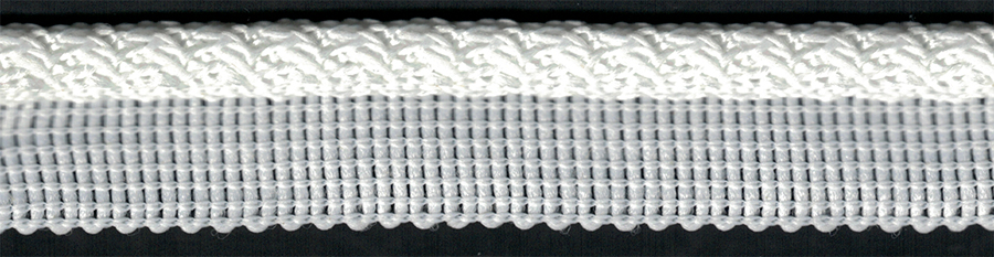 <font color="red">IN STOCK<br>MADE IN USA</font><br>5/8" Poly Tonal Cordedge Piping-White