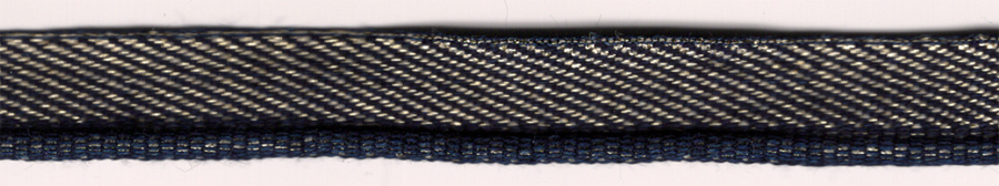 <font color="red">IN STOCK</font><br>3/8" Super Denim Piping-Indigo/Gold